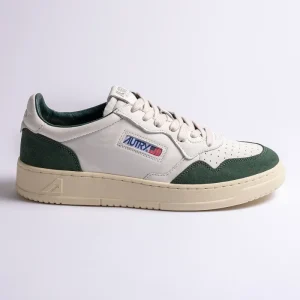 Medalist Goat Suede Sneaker White/Bottle