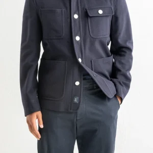 Luxury Wool Cashmere Overshirt Morrison Blue Navy