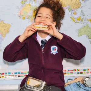 Barn Fleece med hel dragkedja för utomhusbruk