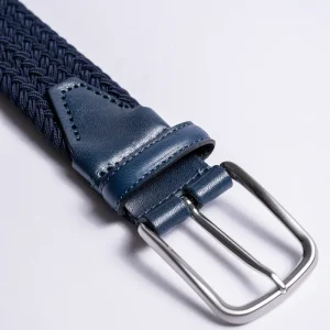 Stretch Woven Belt Navy
