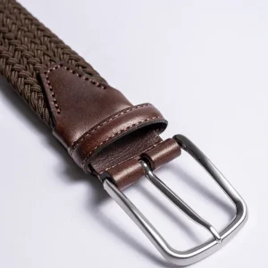 Stretch Woven Belt Brown