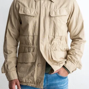 BASTOGNE COTTON LINEN FIELD JACKET Beige