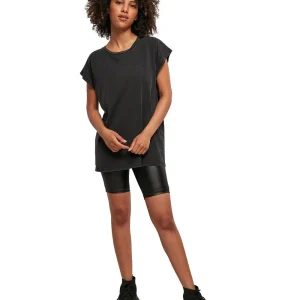 Acid Washed Tee med förlängda axlar för damer