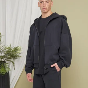 90S Hoodie med dragkedja