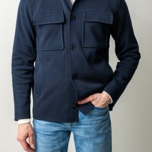 Classic Knitwear Overshirt Navy