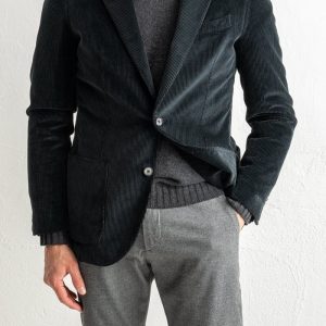 Corduroy Cotton Blazer Navy