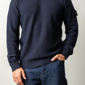 Cotton Cashmere Ghost Sweater 5100032 Navy Blue