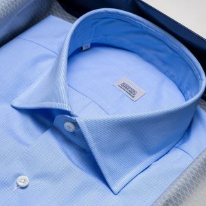 Cotton Micro Stripe Regular Fit BLUE