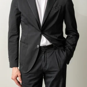 Cotton Silk Soft Blazer Black