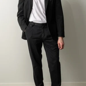 Cotton Silk Soft Trouser Black