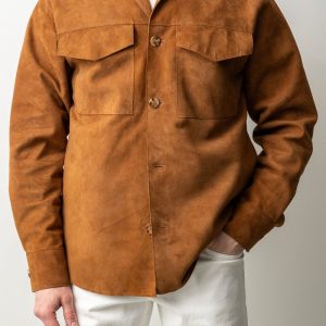 Luxury Suede Jacket Cognac