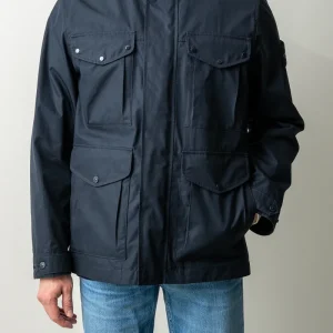 Cotton Canvas Ghost Field Jacket 4100035 Navy Blue