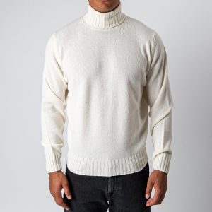 Wool Cashmere Turtleneck Offwhite