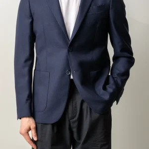 Hopsack Wool Blazer Navy