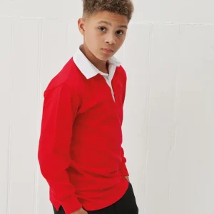 Barn långärmad vanlig rugbytröja