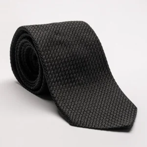GRENADINE SILK TIE 999 BLACK