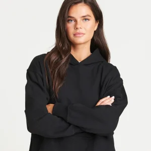 Dam avslappnad huvtröja