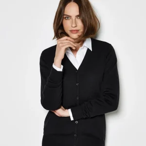 Dam Arundel V-Neck Cardigan Långärmad (Klassisk figursydd)