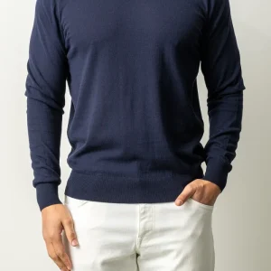 Luxury 14 Gauge Crewneck Navy