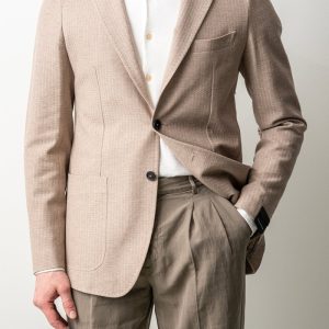 Luxury Holland Jersey Blazer Beige