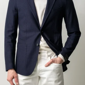 Luxury Holland Jersey Blazer Navy