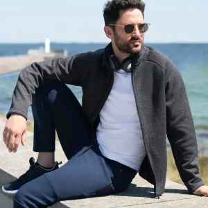 Montana stickad fleecejacka