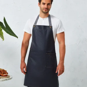 Vaxat förkläde i denim för distriktet