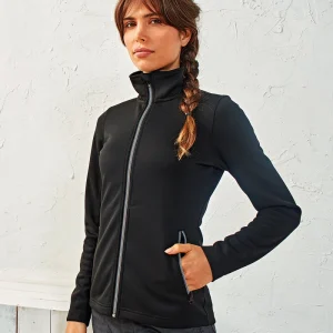 Spun Dyed Sustainable Sweatshirt med genomskinlig dragkedja för damer