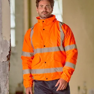 Bomberjacka med hög synlighet