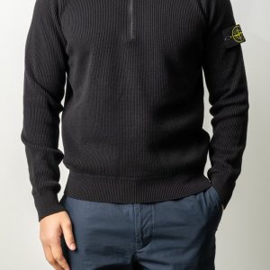 Ribbed Soft Organic Cotton LS Polo 5100124 Black