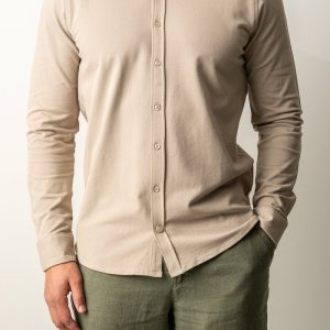 Soft Jersey Pique Shirt SAND