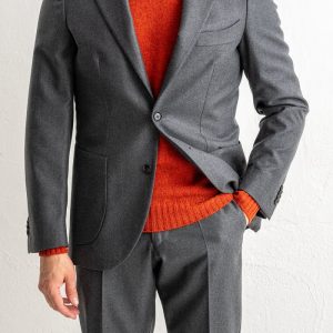 Renzo Flannel Blazer DARK GREY