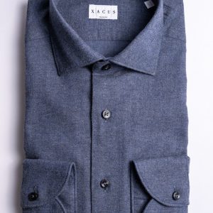 Heavy Flannel Shirt Blue