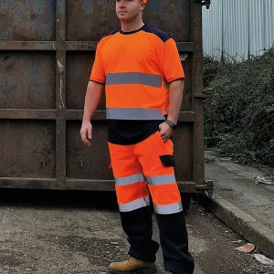 Hi-Vis tvåfärgad t-shirt (Hvj400)