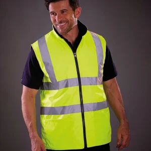 Hi-Vis vändbar bodyvärmare i fleece (Hv008F)
