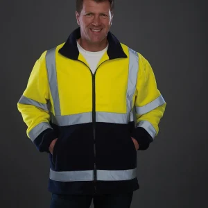 Hi-Vis Fleecejacka i tungviktsmaterial (Hvk08)